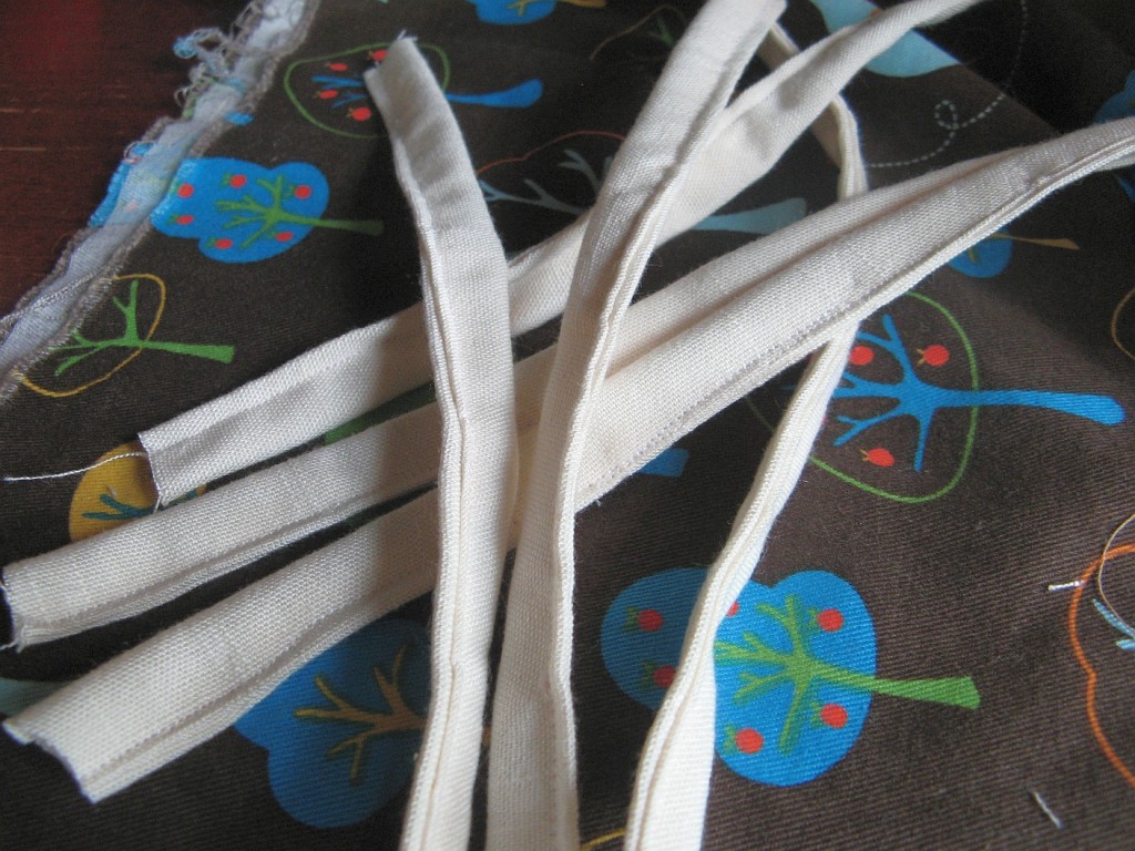 A few of the many fabric ties you will make